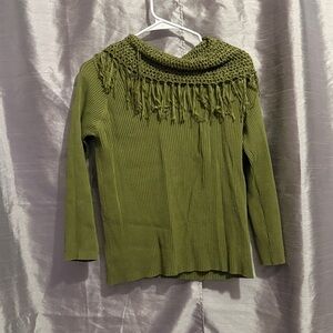 Multiples Green Ribbed Sweater